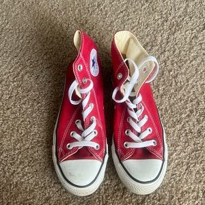Red Converse, women’s size 7/men’s size 5